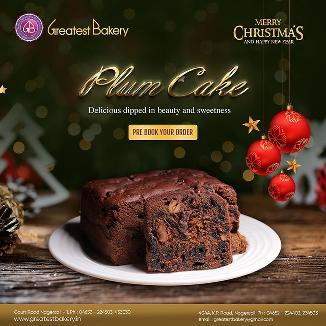 Christmas Special Plum Cake - Greatest Bakery