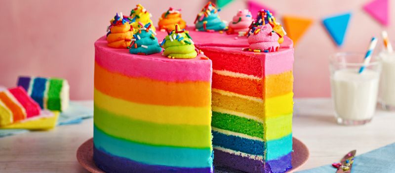 rainbow birthday cake